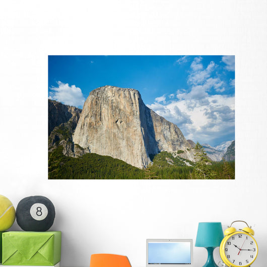 El Capitan rock with clouds Wall Mural