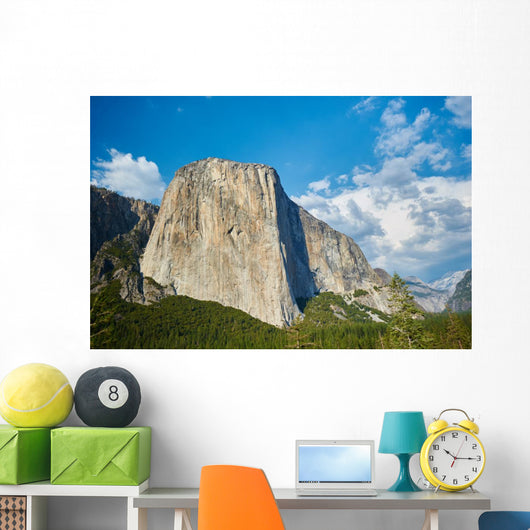 El Capitan rock with clouds Wall Mural
