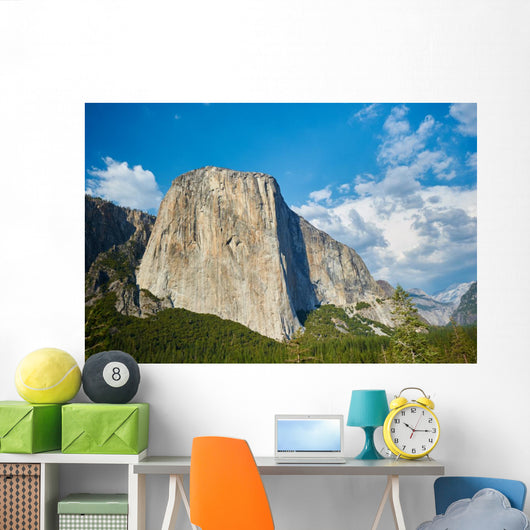 El Capitan rock with clouds Wall Mural