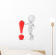 3D Person Points Exclamation Wall Decal