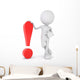 3D Person Points Exclamation Wall Decal