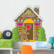 Gingerbread House and Man Wall Decal