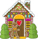 Gingerbread House and Man Wall Decal