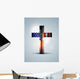Christian Cross and American Wall Decal