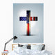 Christian Cross and American Wall Decal