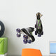 Retro Roller Skates White Wall Decal