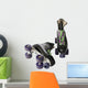 Retro Roller Skates White Wall Decal
