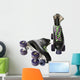 Retro Roller Skates White Wall Decal