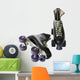 Retro Roller Skates White Wall Decal