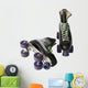 Retro Roller Skates White Wall Decal