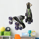 Retro Roller Skates White Wall Decal