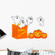 Happy Halloween Ghosts and Wall Decal Sticker Set