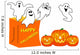 Happy Halloween Ghosts and Wall Decal Sticker Set