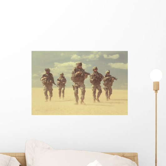 Infantrymen Action Wall Decal