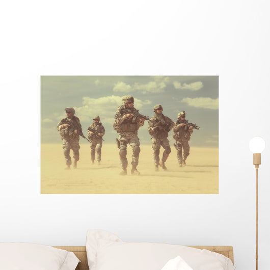 Infantrymen Action Wall Decal
