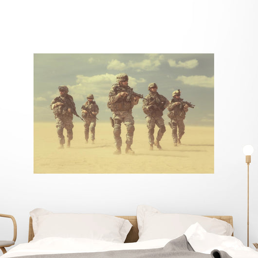 Infantrymen Action Wall Decal