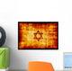 Jewish Star Engraved Parchment Wall Decal