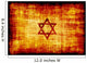 Jewish Star Engraved Parchment Wall Decal