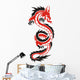 Red-black Dragon Wall Decal