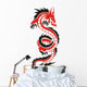 Red-black Dragon Wall Decal