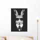 Hand drawn fashion Illustration of rabbit. Vector isolated elements. Wall Mural