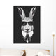 Hand drawn fashion Illustration of rabbit. Vector isolated elements. Wall Mural