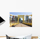Yellow Bridge to Town Wall Decal