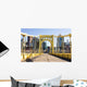 Yellow Bridge to Town Wall Decal
