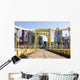 Yellow Bridge to Town Wall Decal