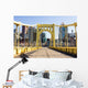 Yellow Bridge to Town Wall Decal