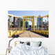 Yellow Bridge to Town Wall Decal