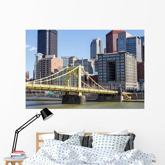 Yellow Bridge and City Wall Decal