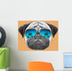Hand Drawn Portrait Pug Wall Decal