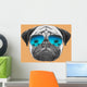 Hand Drawn Portrait Pug Wall Decal