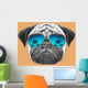 Hand Drawn Portrait Pug Wall Decal