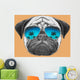 Hand Drawn Portrait Pug Wall Decal