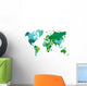 World Map Icon Wall Decal