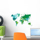 World Map Icon Wall Decal