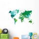 World Map Icon Wall Decal