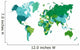 World Map Icon Wall Decal