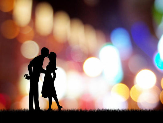 Couple Kissing Neon Wall Decal