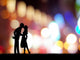 Couple Kissing Neon Wall Decal