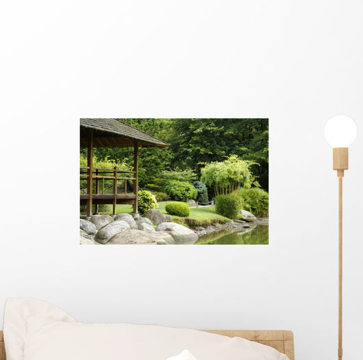 Green Oriental Garden Wall Decal