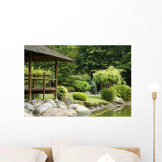 Green Oriental Garden Wall Decal