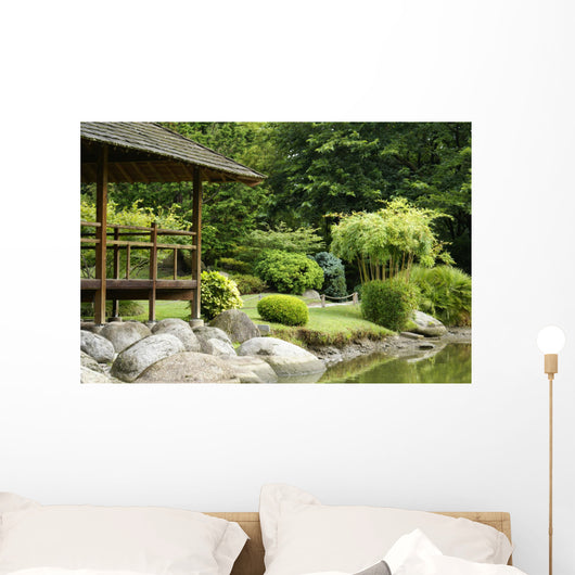 Green Oriental Garden Wall Decal