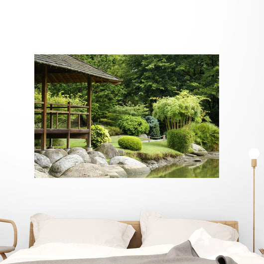 Green Oriental Garden Wall Decal