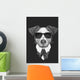 Hand drawn fashion Illustration of Jack Russell. Vector isolated elements. Wall Mural