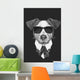 Hand drawn fashion Illustration of Jack Russell. Vector isolated elements. Wall Mural