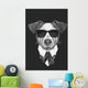 Hand drawn fashion Illustration of Jack Russell. Vector isolated elements. Wall Mural