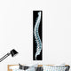 Human Spine Black Xray Wall Decal